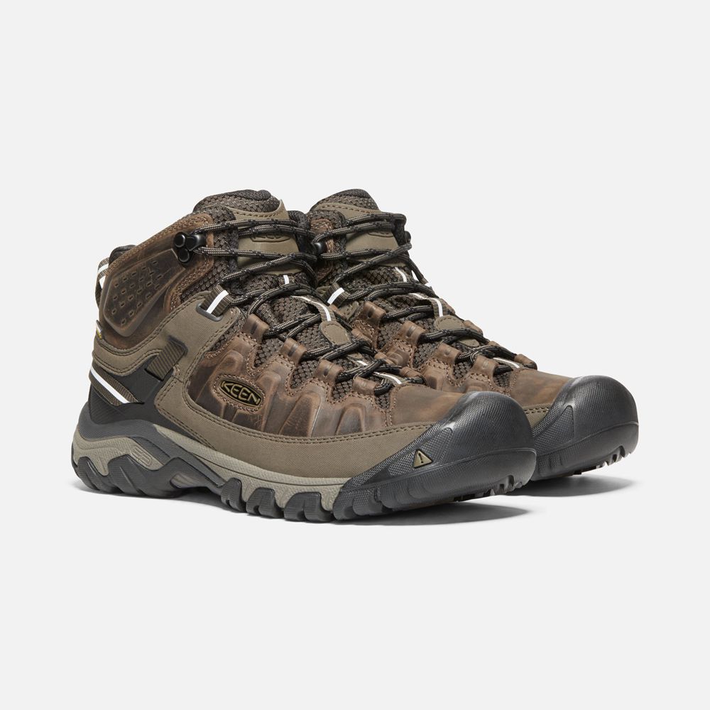 Keen Outdoor Bot Erkek Siyah Kahverengi - Targhee Iii Waterproof Mid Wide - Türkiye JELD78156